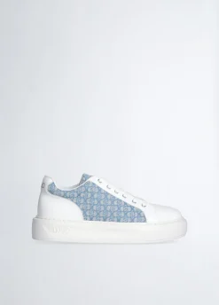 Sneakers monogram in pelle