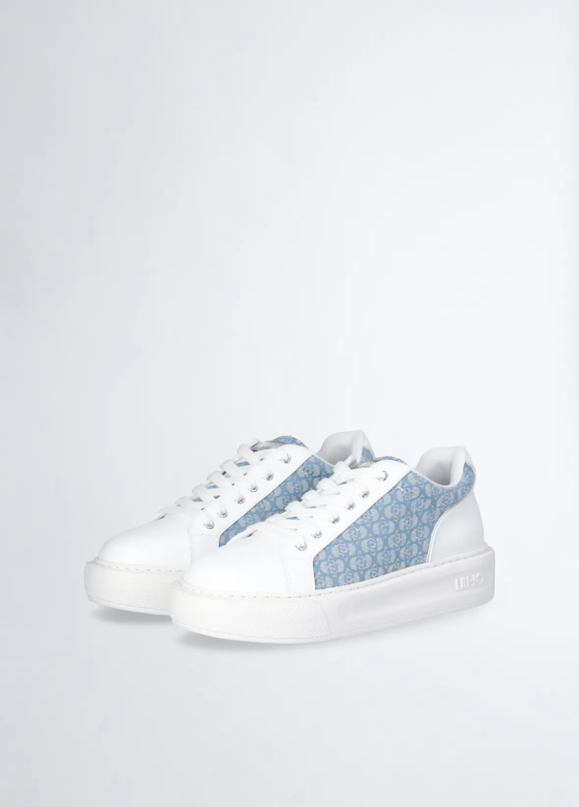 Sneakers monogram in pelle