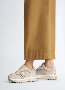 Sneakers platform con frange