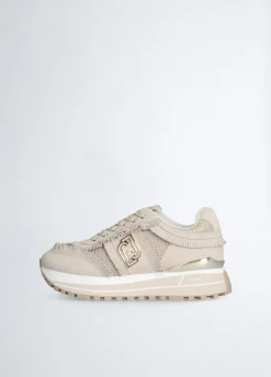 Sneakers platform con frange