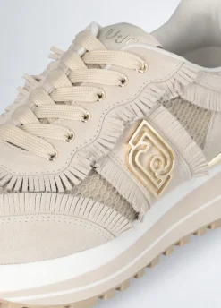 Sneakers platform con frange