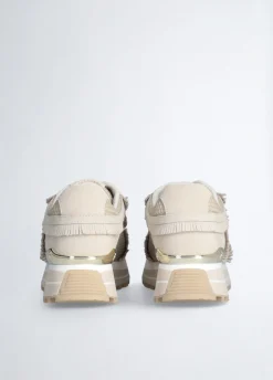 Sneakers platform con frange