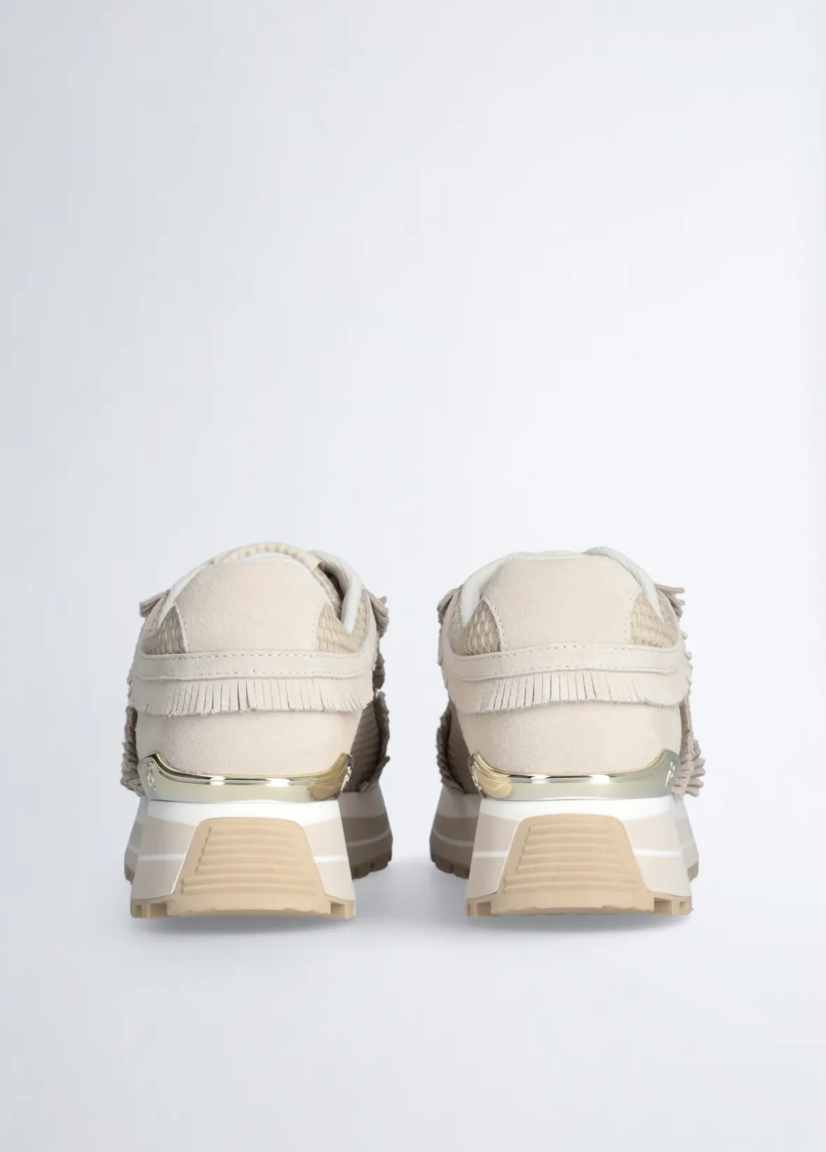 Sneakers platform con frange