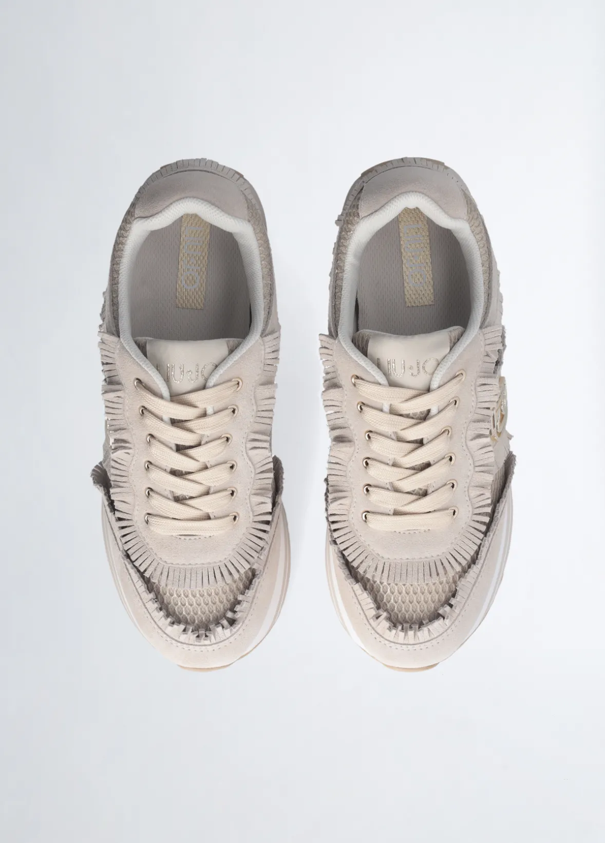 Sneakers platform con frange
