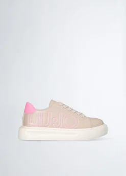 Sneakers platform con maxi logo