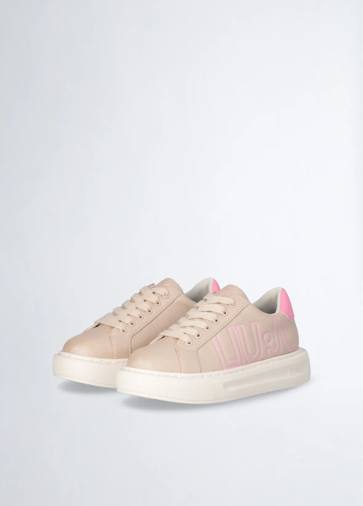 Sneakers platform con maxi logo