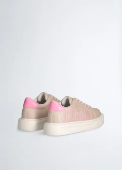 Sneakers platform con maxi logo