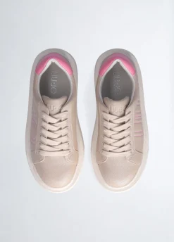 Sneakers platform con maxi logo