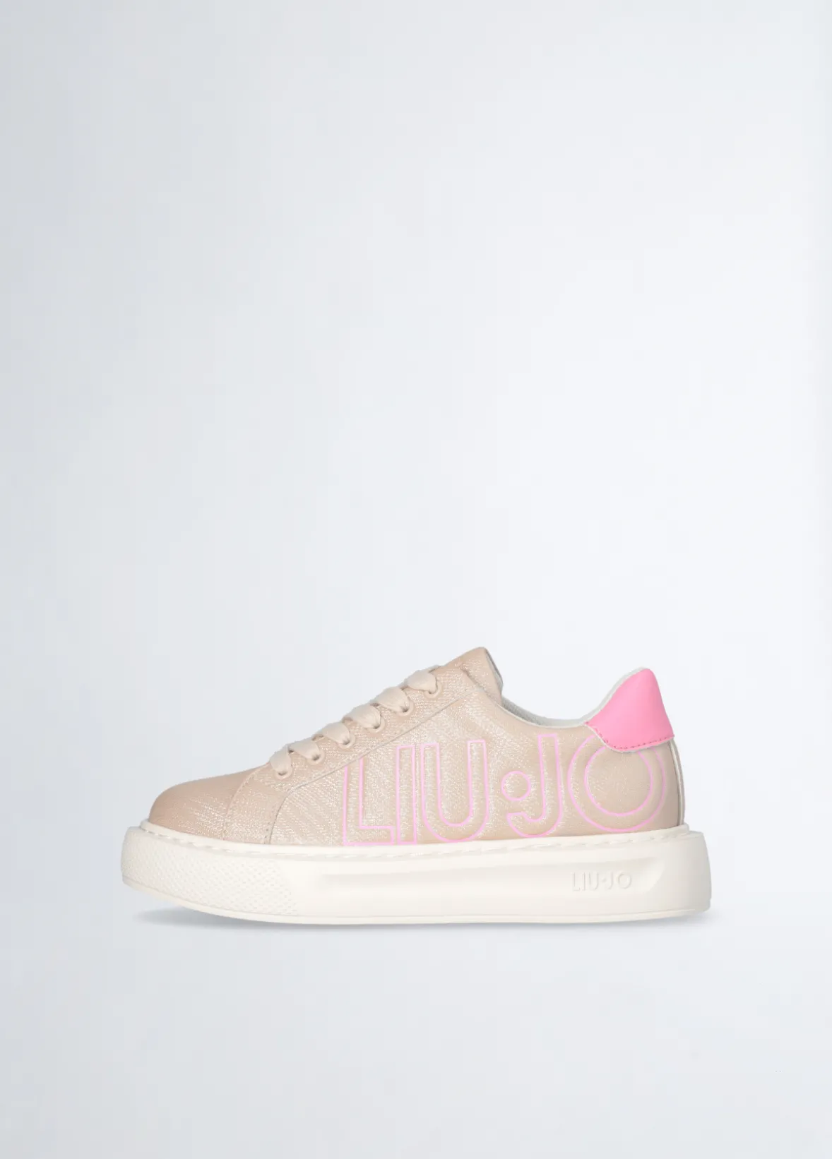 Sneakers platform con maxi logo