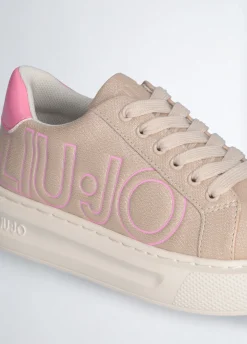 Sneakers platform con maxi logo