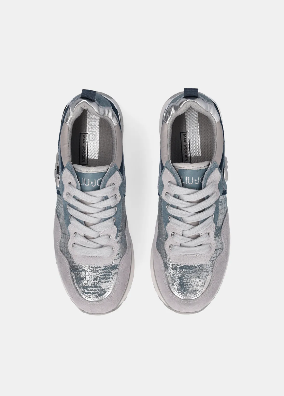 Sneakers platform effetto laminato