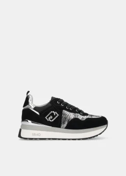 Sneakers platform effetto laminato