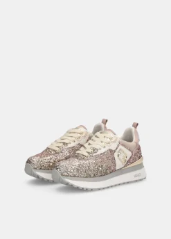 Sneakers platform full glitter