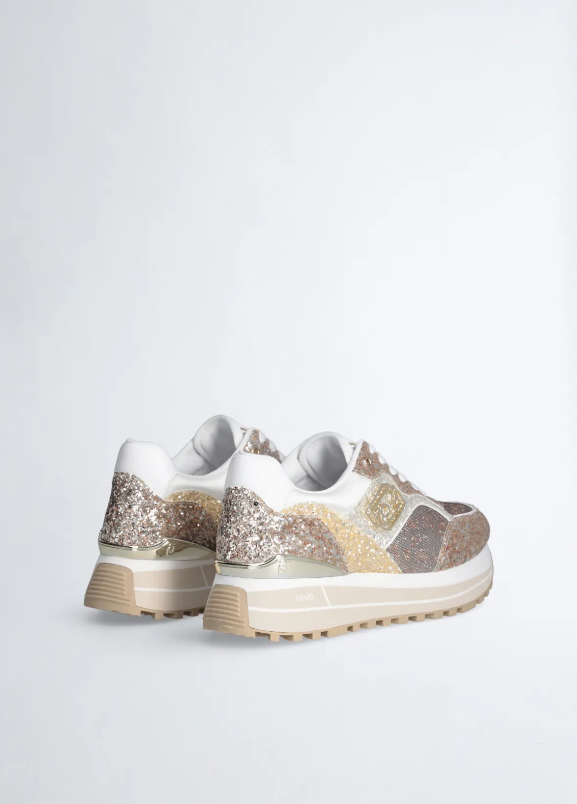 Sneakers platform full glitter