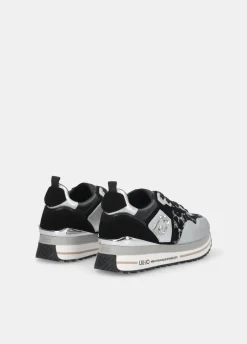 Sneakers platform glitter animalier
