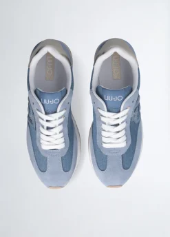 Sneakers platform in denim