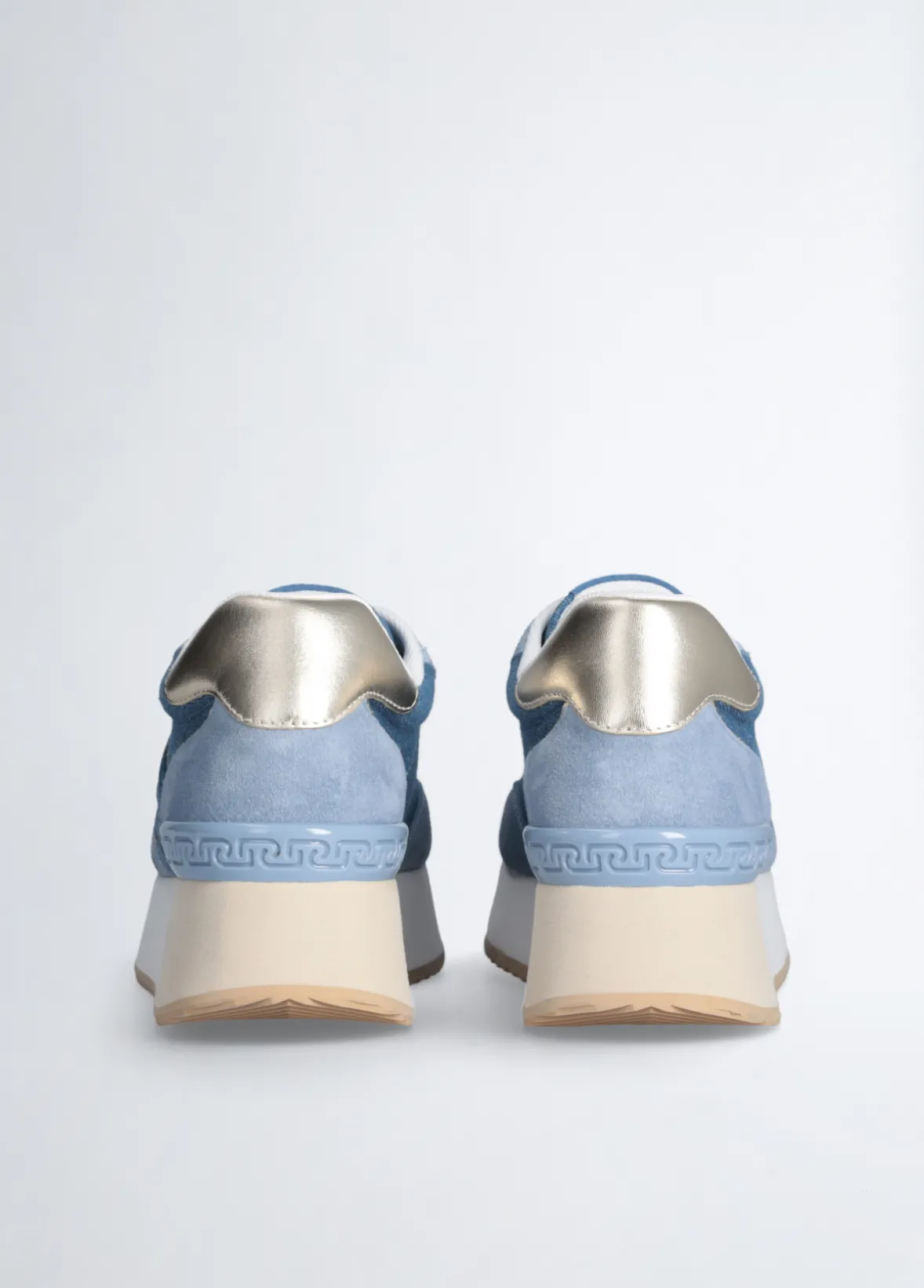 Sneakers platform in denim