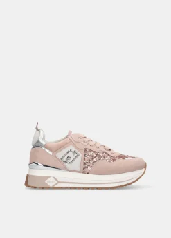 Sneakers platform in paillettes