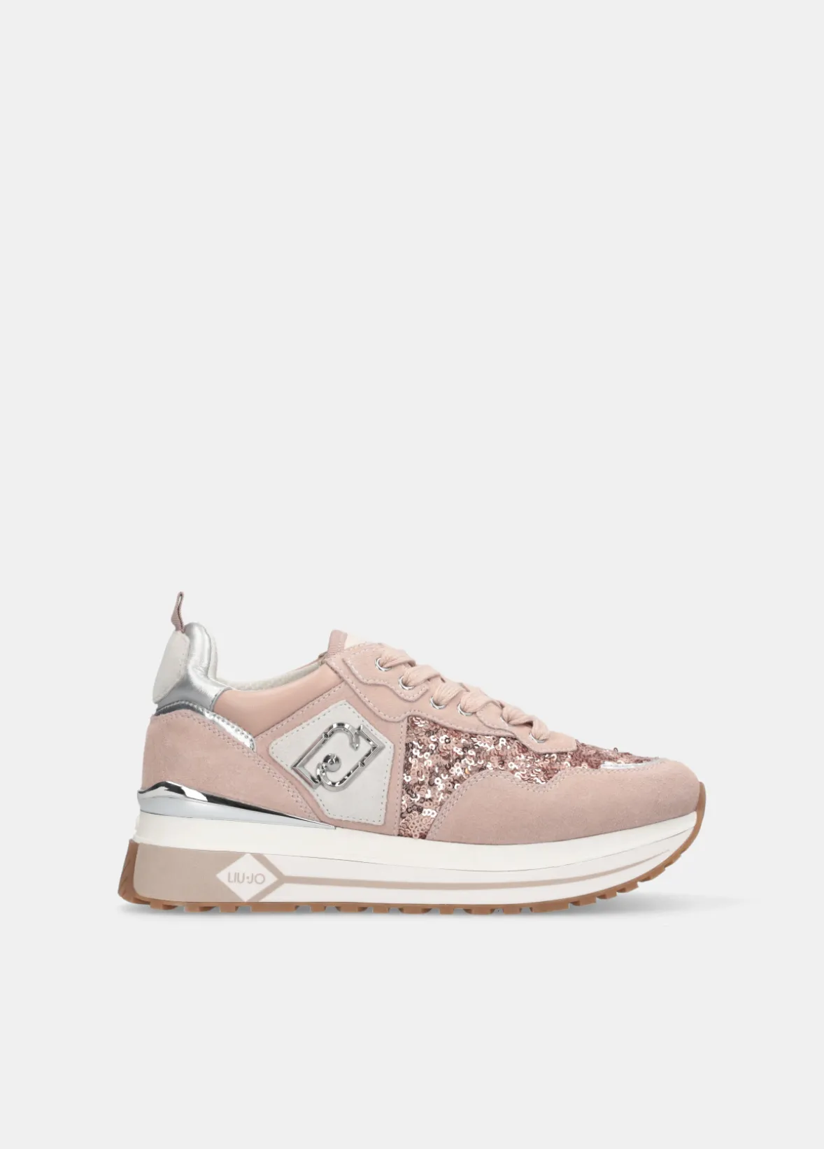 Sneakers platform in paillettes