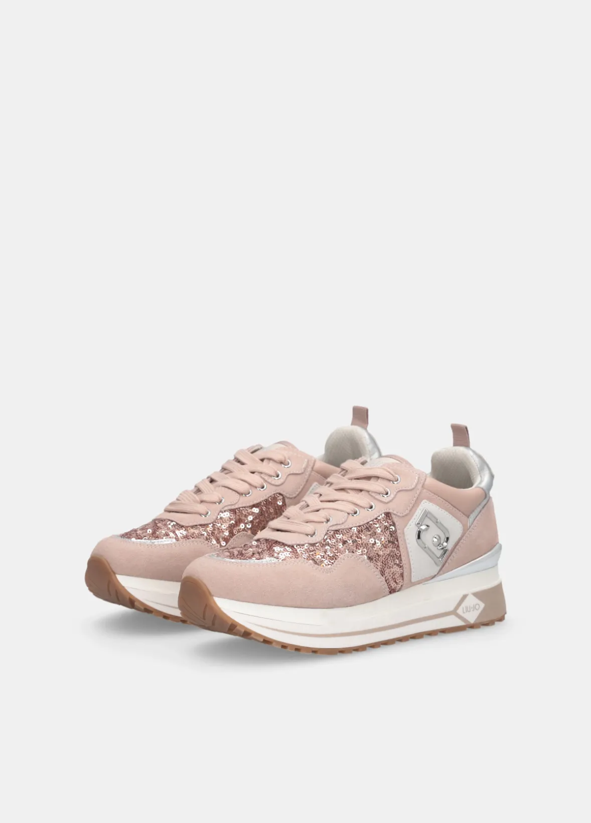 Sneakers platform in paillettes