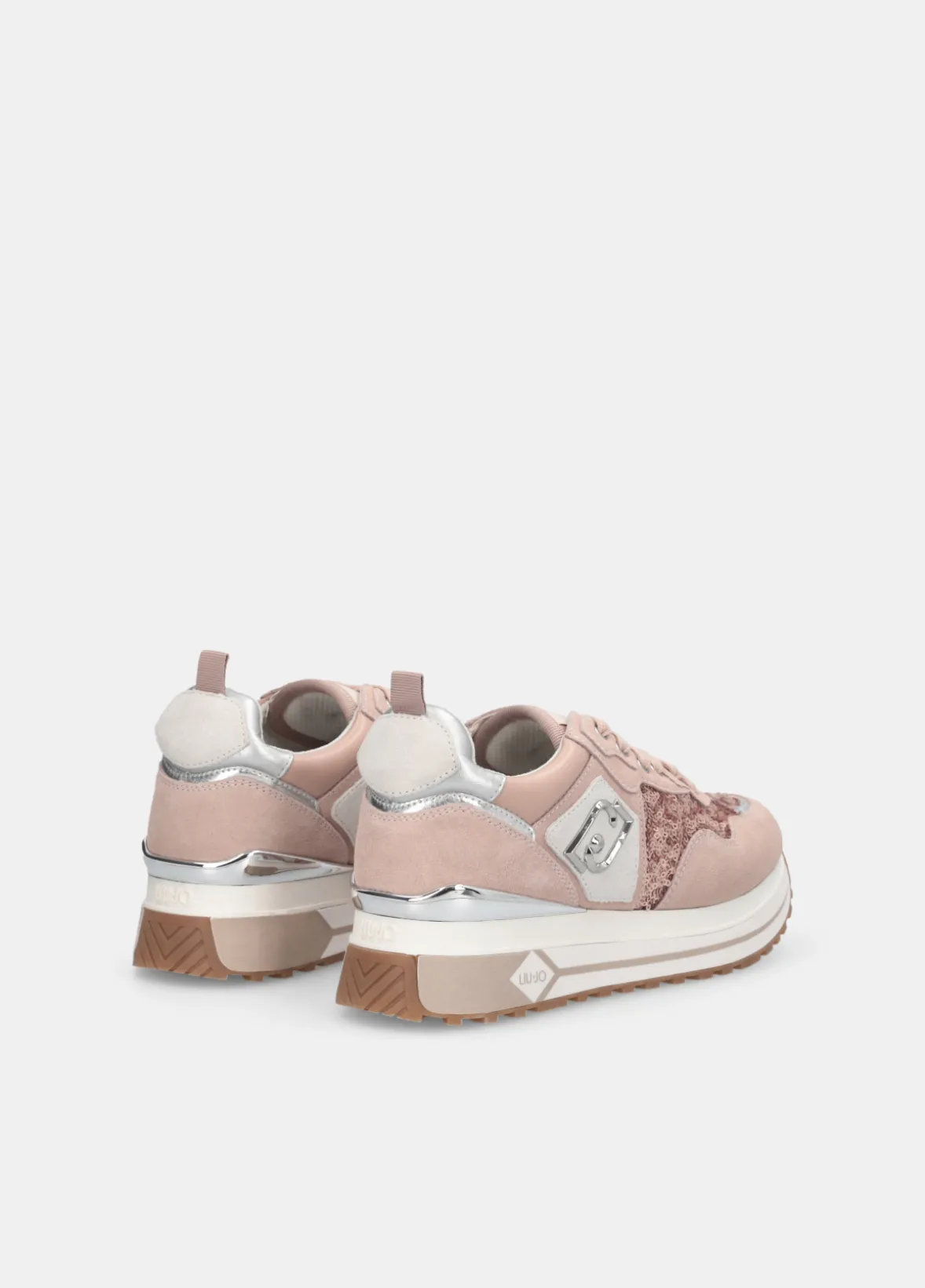Sneakers platform in paillettes