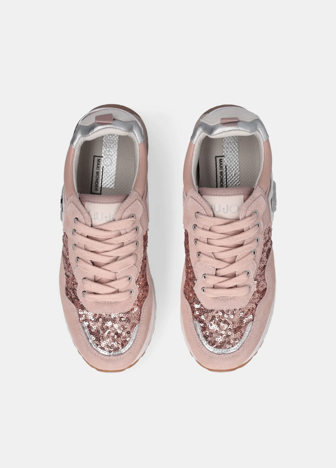 Sneakers platform in paillettes