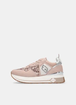 Sneakers platform in paillettes