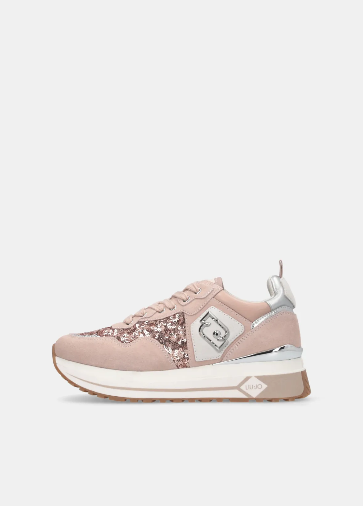 Sneakers platform in paillettes