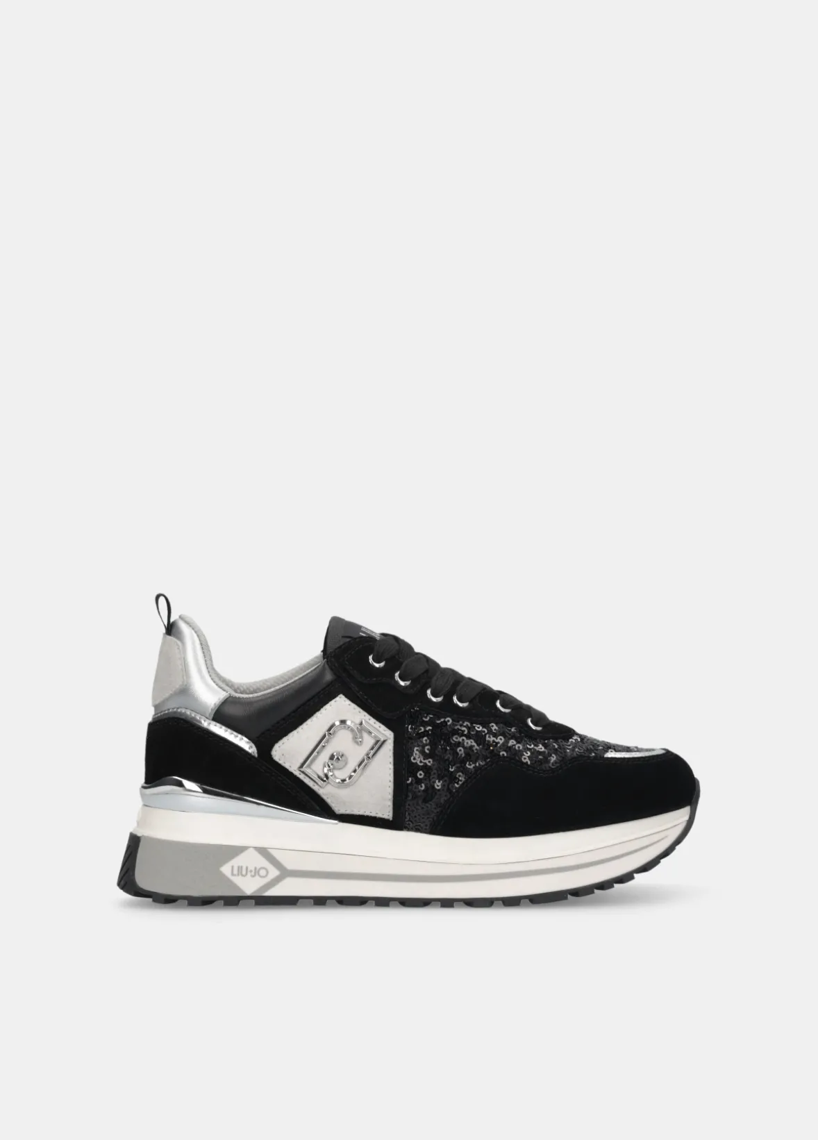 Sneakers platform in paillettes