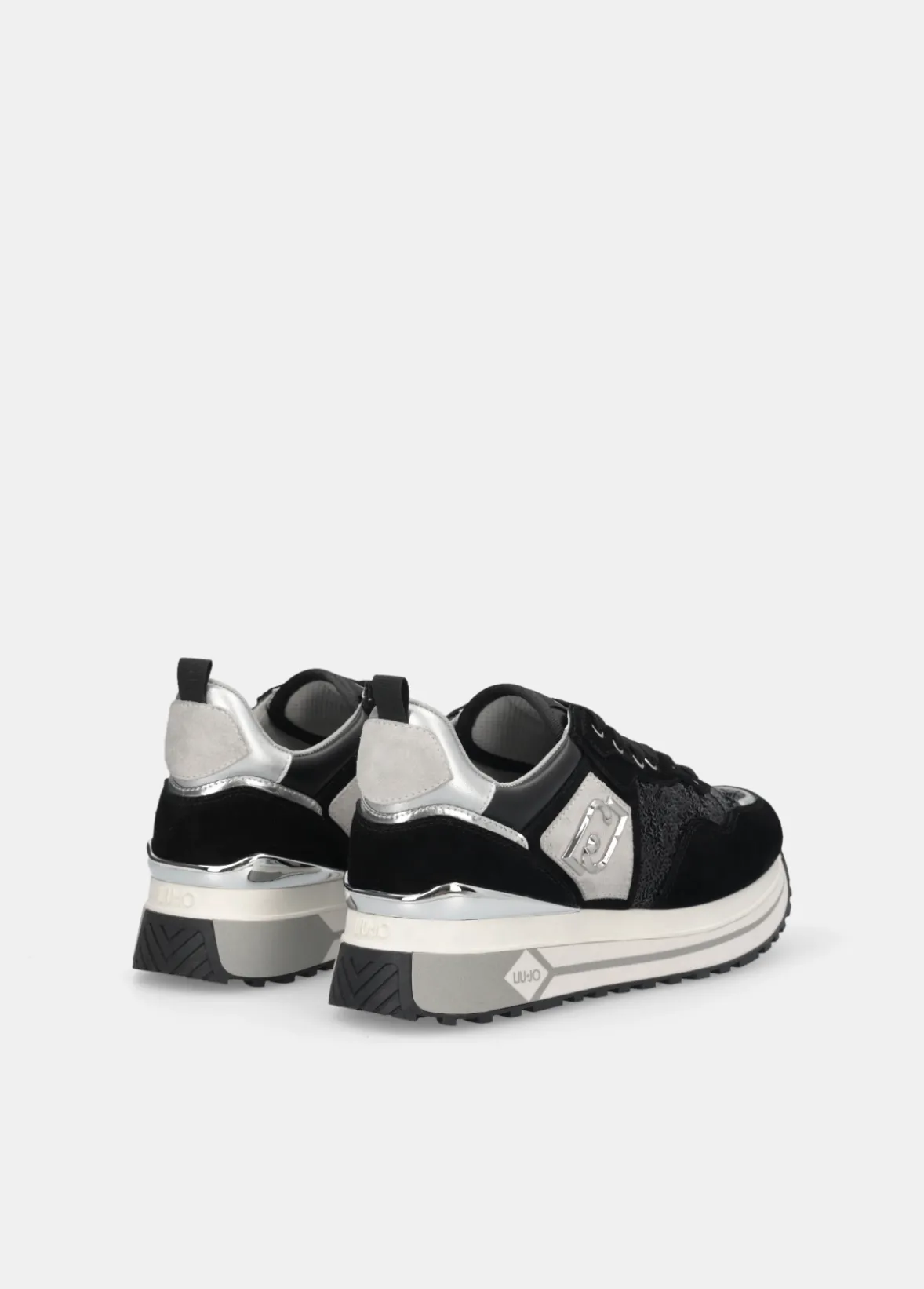 Sneakers platform in paillettes