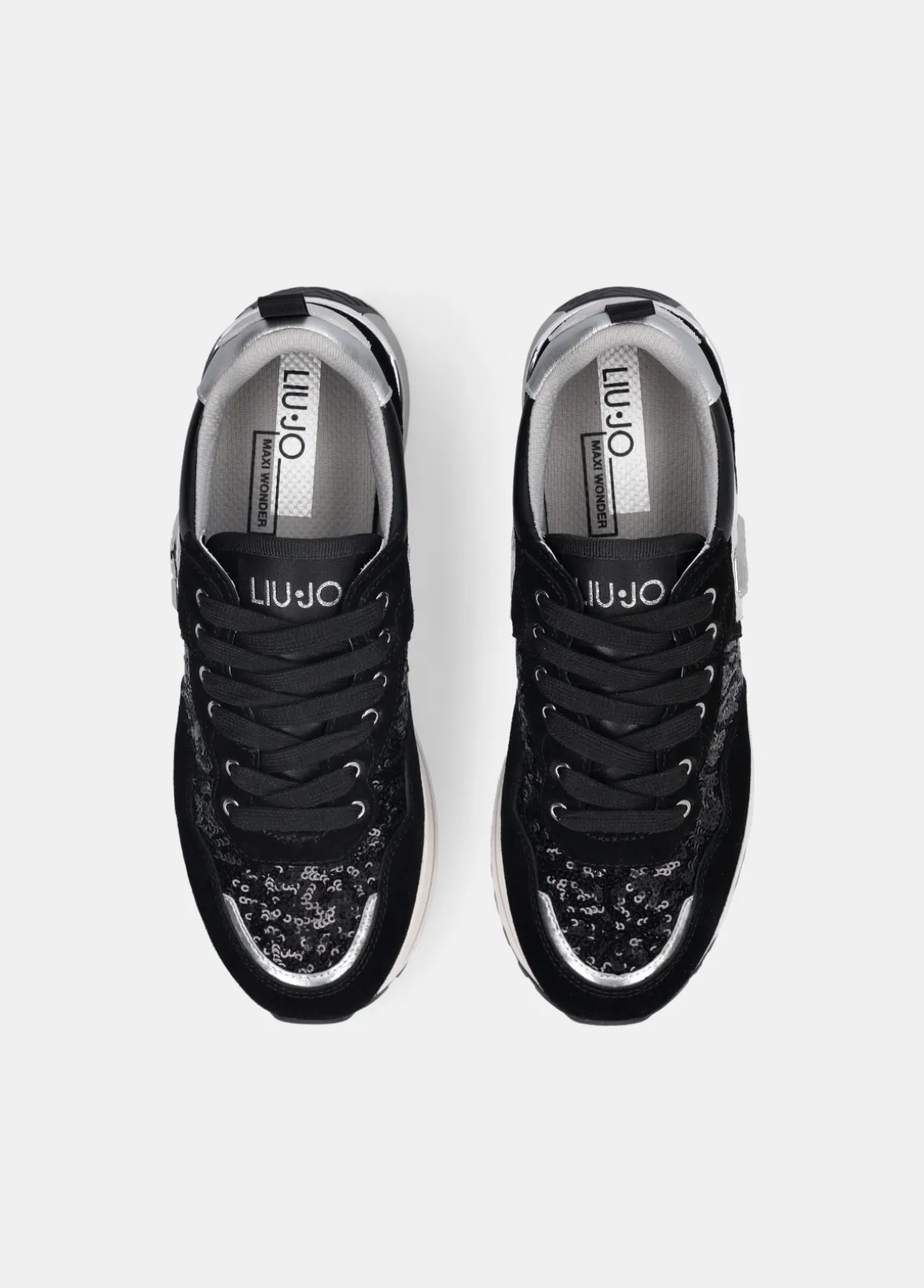 Sneakers platform in paillettes