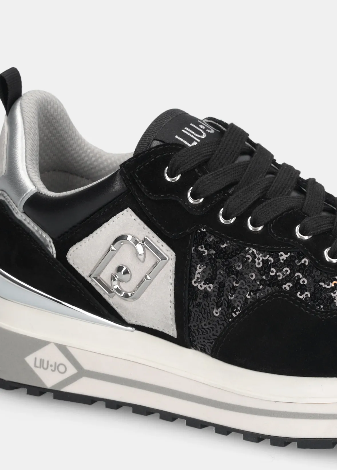 Sneakers platform in paillettes