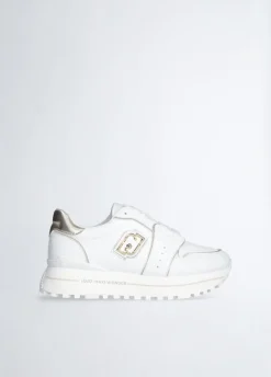 Sneakers platform in pelle