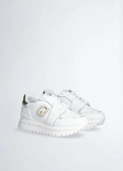 Sneakers platform in pelle