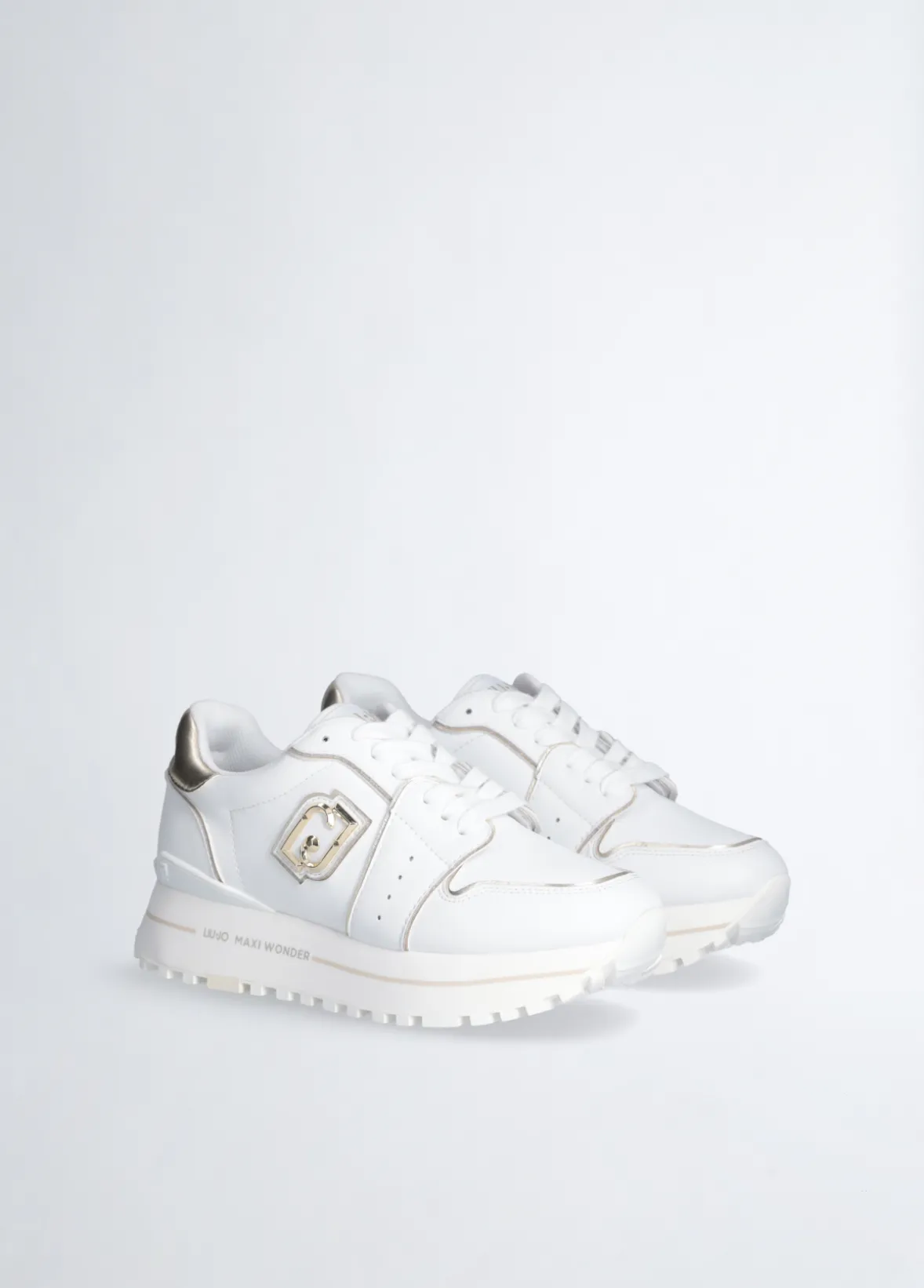 Sneakers platform in pelle