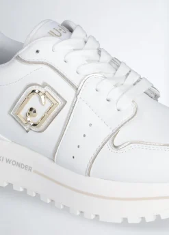 Sneakers platform in pelle