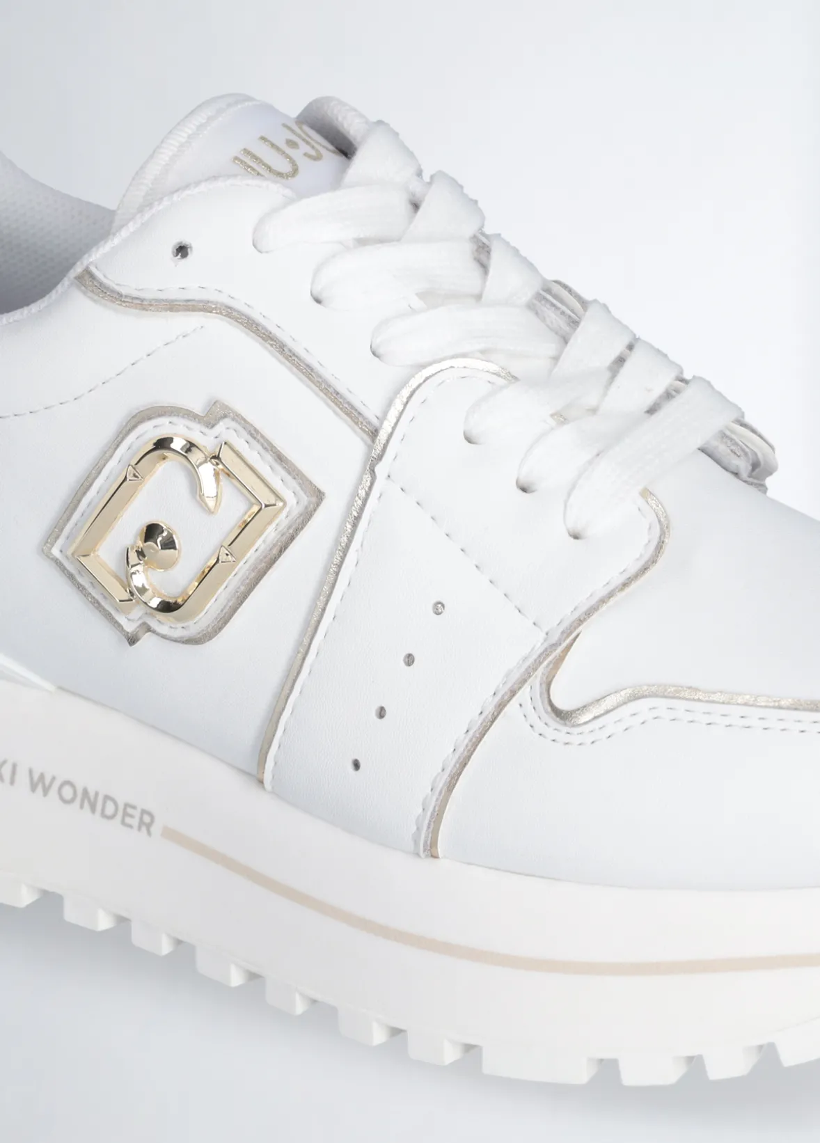 Sneakers platform in pelle