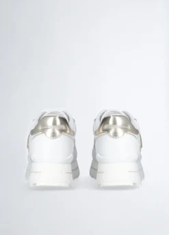 Sneakers platform in pelle