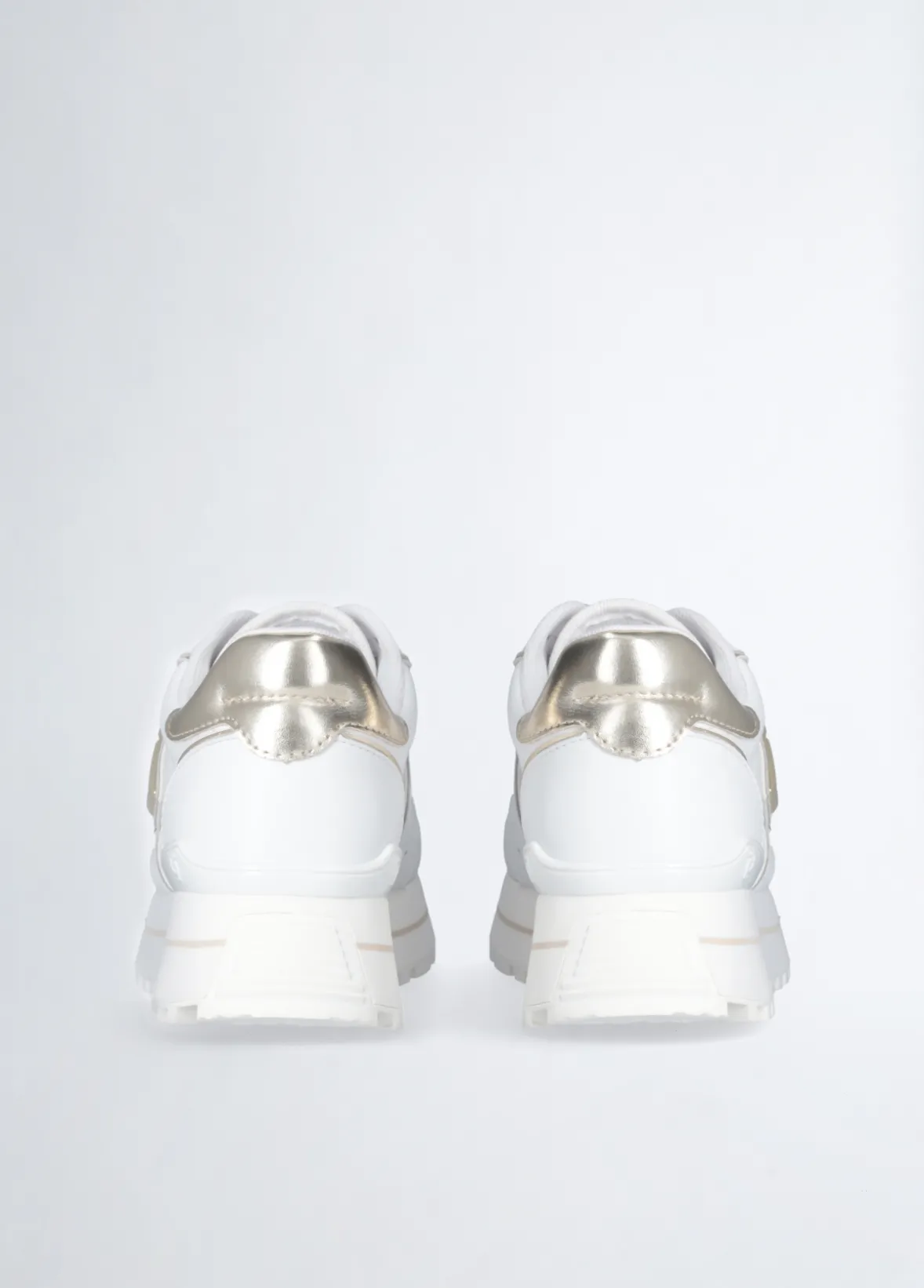 Sneakers platform in pelle