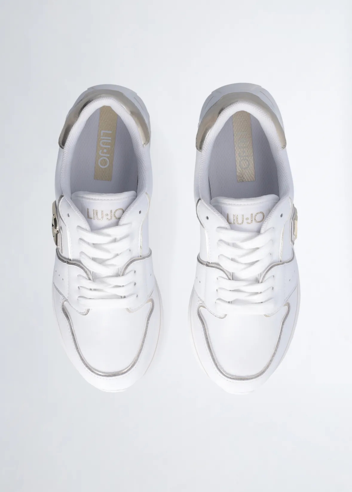 Sneakers platform in pelle