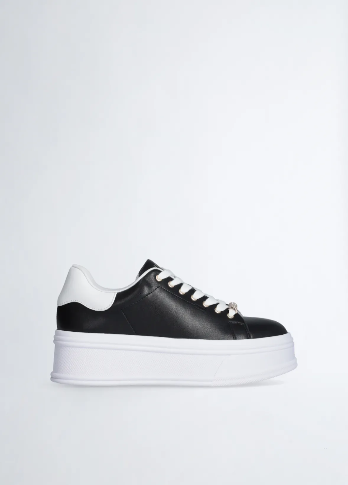 Sneakers platform in pelle