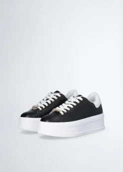 Sneakers platform in pelle