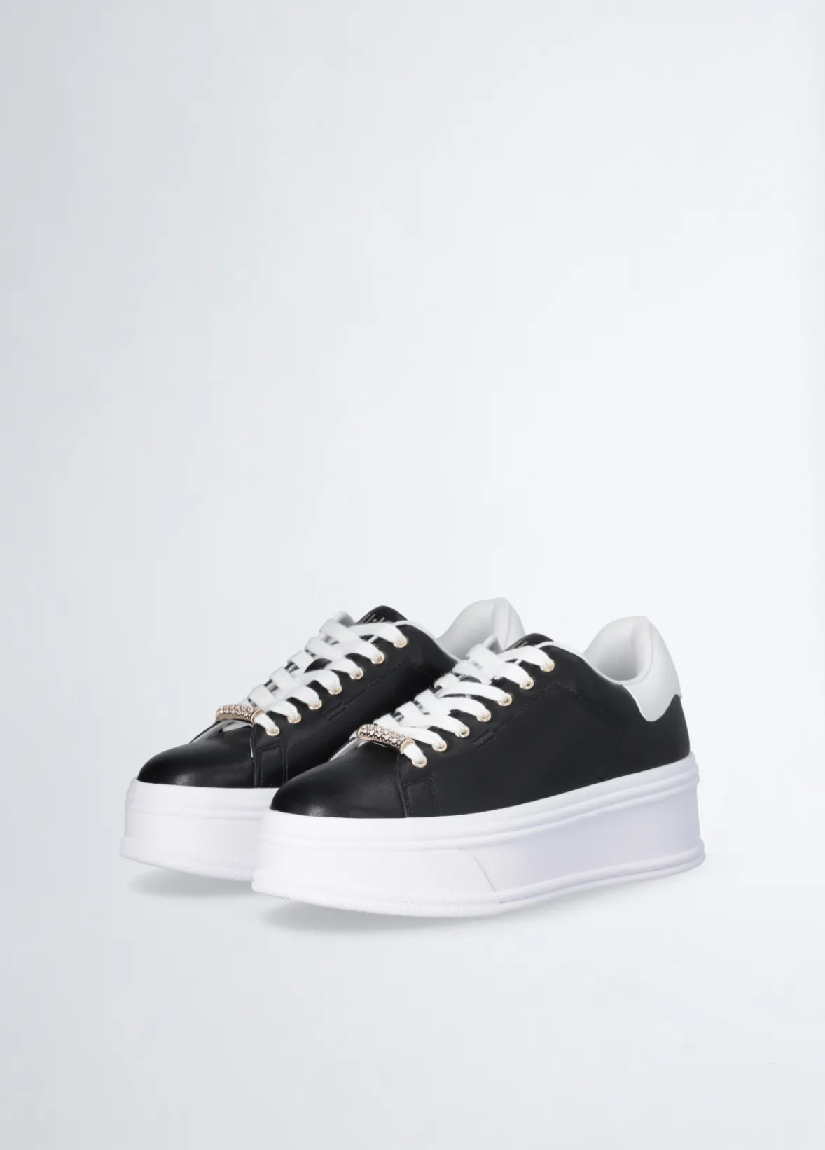 Sneakers platform in pelle