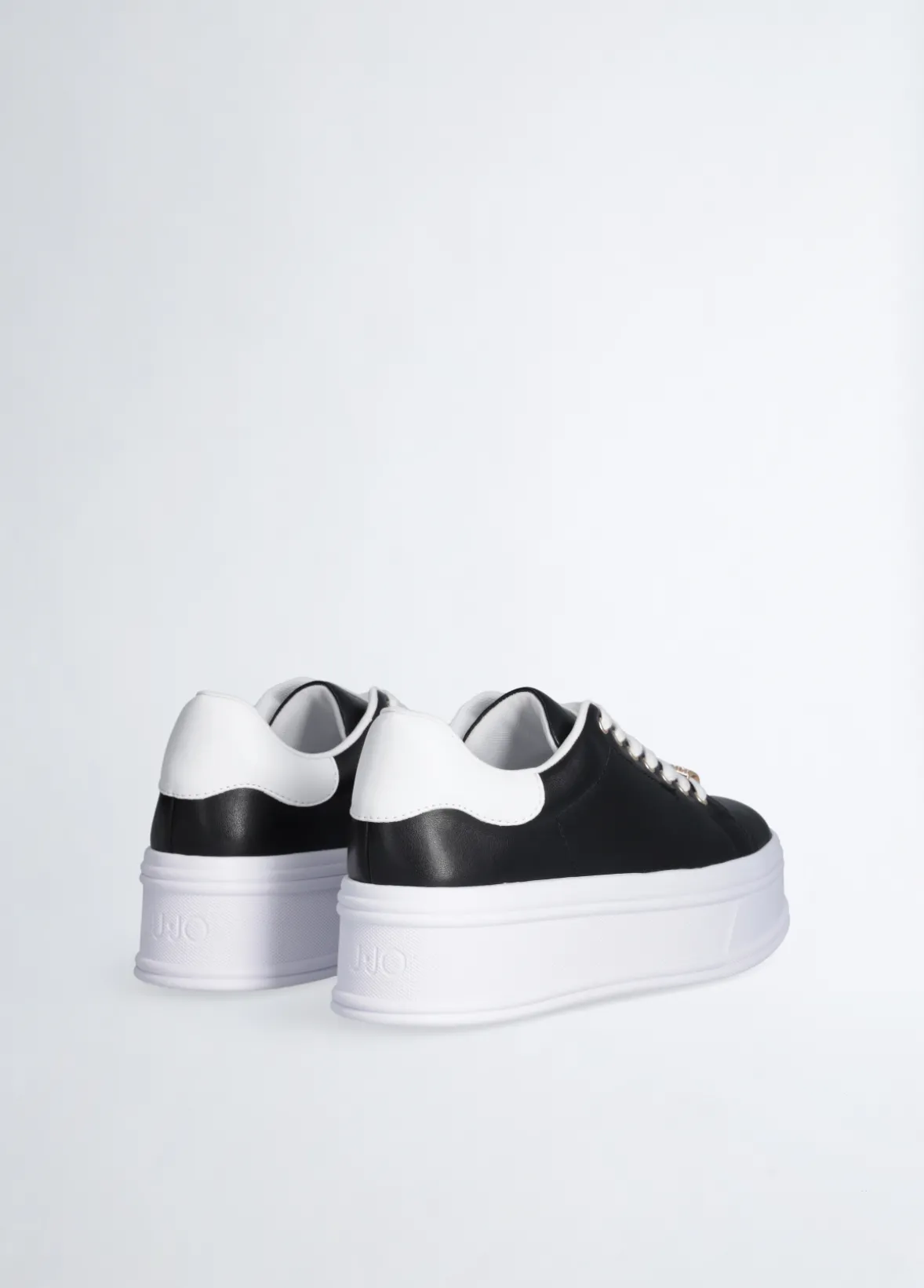 Sneakers platform in pelle