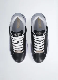 Sneakers platform in pelle