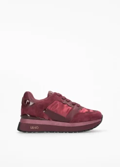 Sneakers platform in pelle