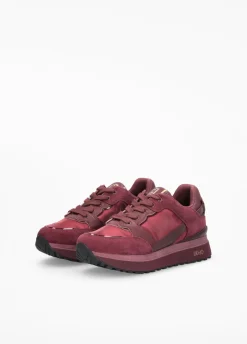 Sneakers platform in pelle