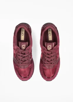 Sneakers platform in pelle