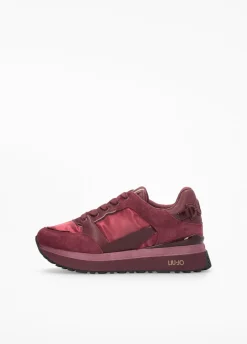 Sneakers platform in pelle