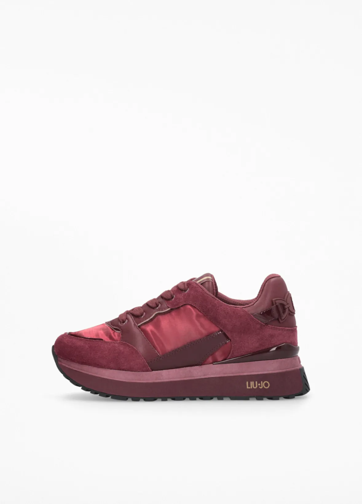 Sneakers platform in pelle